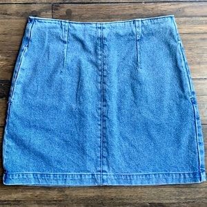Topshop Moto Blue Denim Mini Skirt